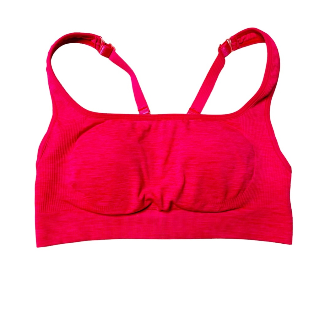 Athleta Seamless Padded Racerback Sports Bra in Bright Pink Women’s S